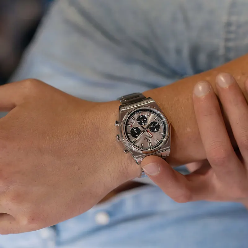 Casio Edifice Chronograph Silver Dial Men's Watch- EFB-730D-7AV